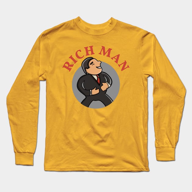 cute rich man character Long Sleeve T-Shirt by maricetak